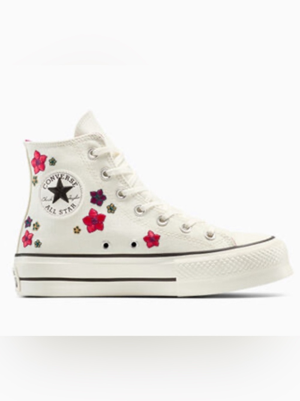 Converse Women’s Chuck Taylor All Star Lift Platform Floral Embroidered High Top